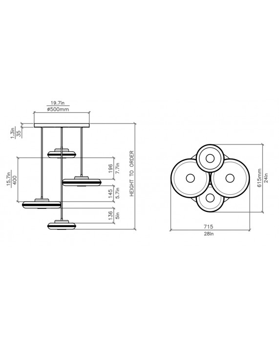 Bert Frank Beran 4 Chandelier